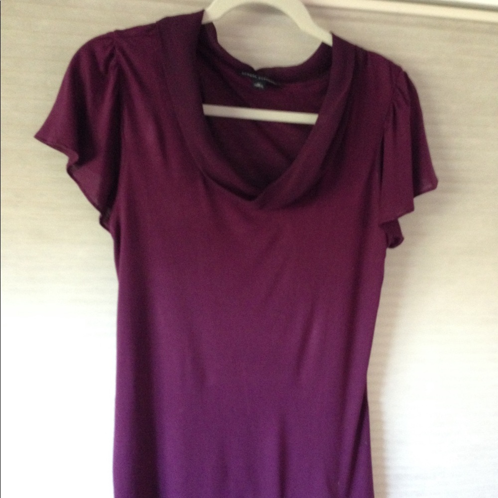Banana Republic flutter sleeve scoop blouse top